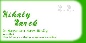 mihaly marek business card