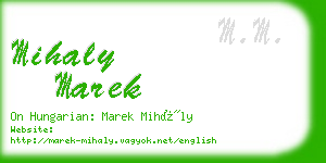 mihaly marek business card